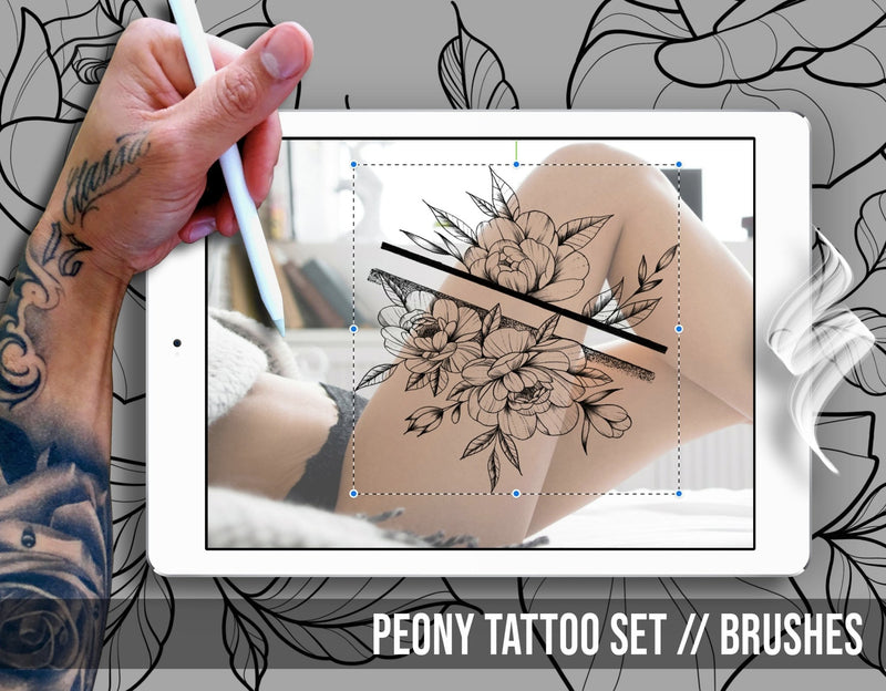 1960 Tattoo Brushes & Stamps for Procreate application on iPad & iPad pro created by Brushestock